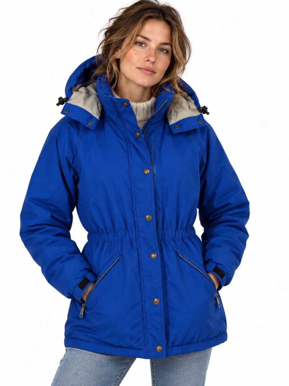 Vintage 80s L.L. Bean Penobscot Parka M Blue Hooded Insulated Gorpcore Ski‎ USA